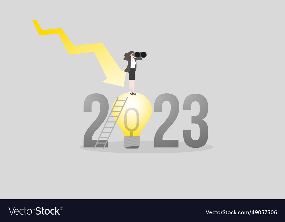 Global recession in the year 2023 a visionary Vector Image