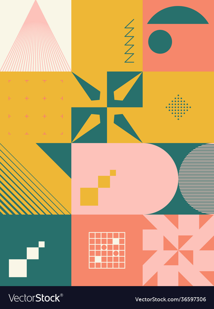 Mid-century abstraktes Musterdesign