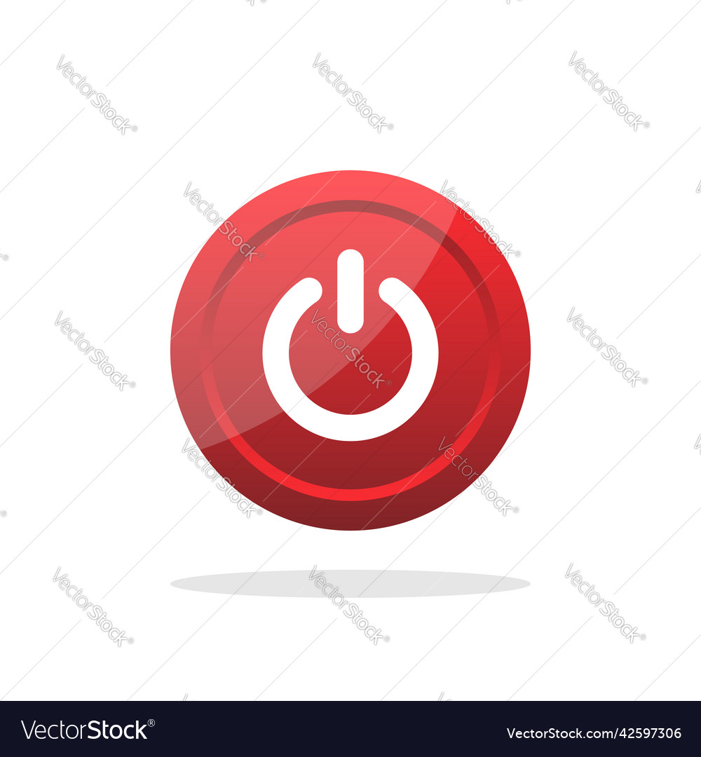 On and off buttons in flat style toggle switch