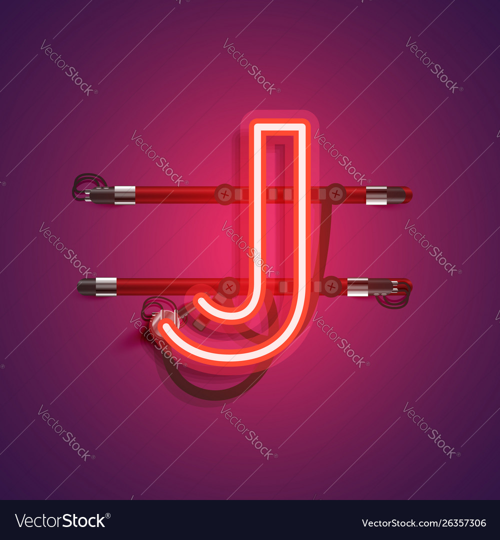 Realistic neon character with wires and console Vector Image Realistic neon character with wires and console