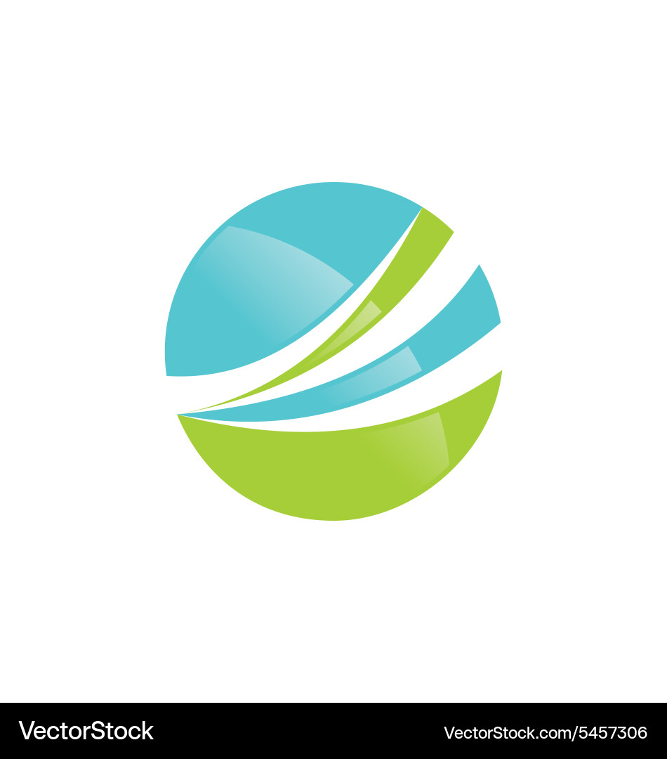 Round sphere abstract tech logo Royalty Free Vector Image