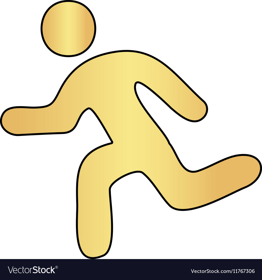 Running computer symbol