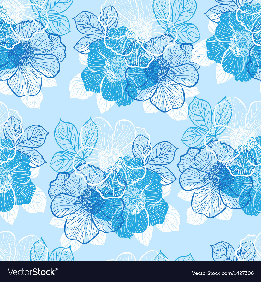 Seamless pattern with peony