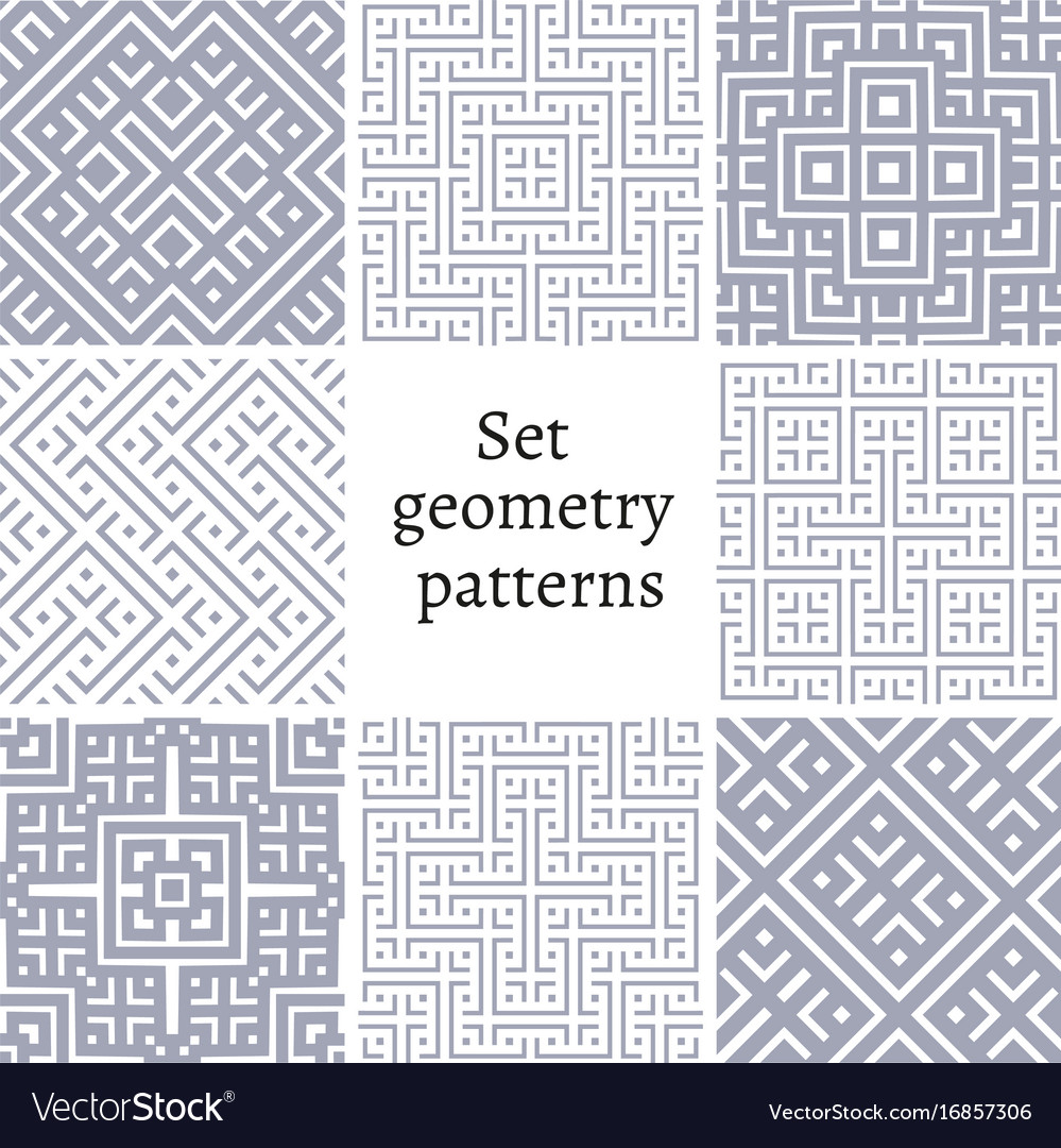 Set of ornamental patterns for backgrounds