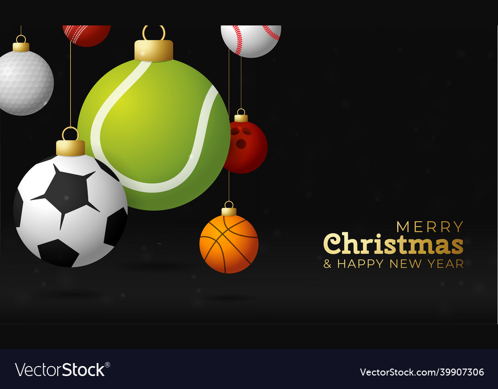 Sport christmas greeting card