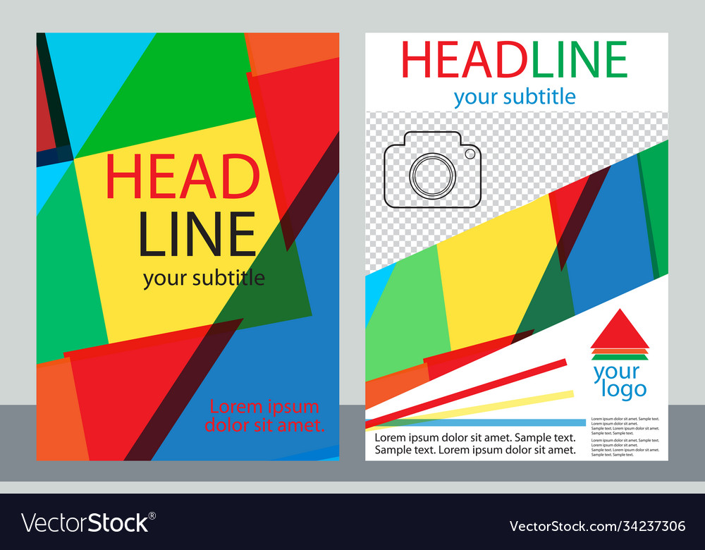 Template design brochures with place for your