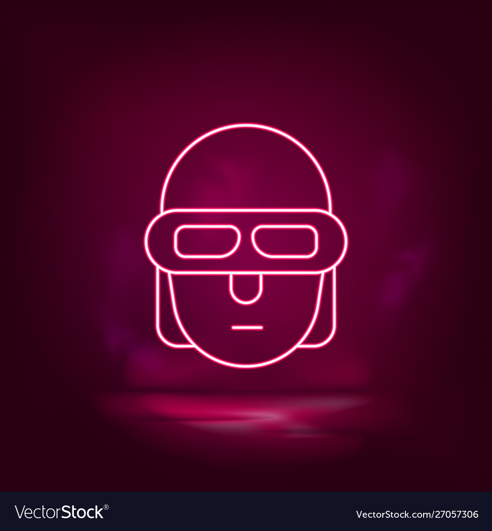 Terminator smart neon icon - artificial