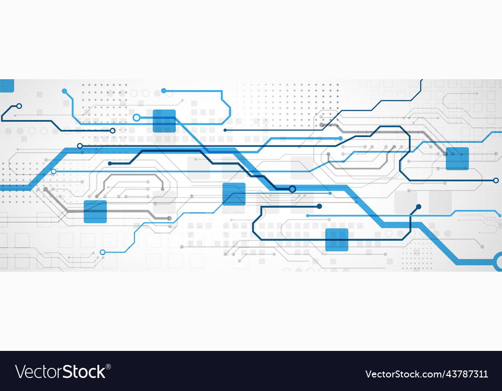 Abstract technology concept circuit board high Vector Image