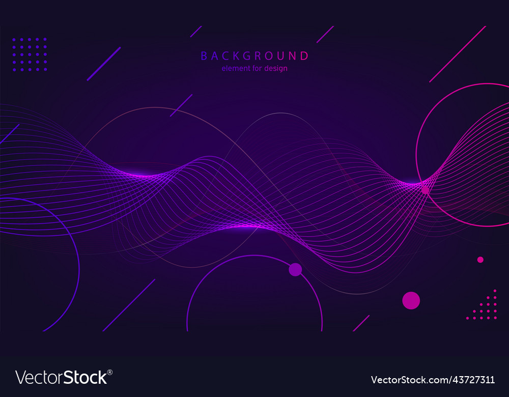 Abstract wave background element for design