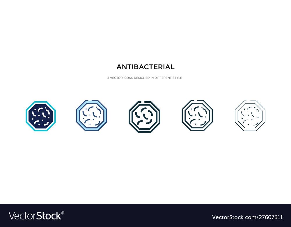 Antibacterial icon in different style two Vector Image Antibacterial icon in different style two