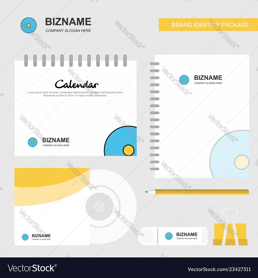 Cd logo calendar template cover diary and usb