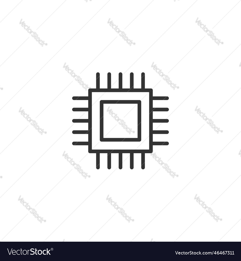 Cpu for computer and smartphone icon in flat vector image Cpu for computer and smartphone icon in flat