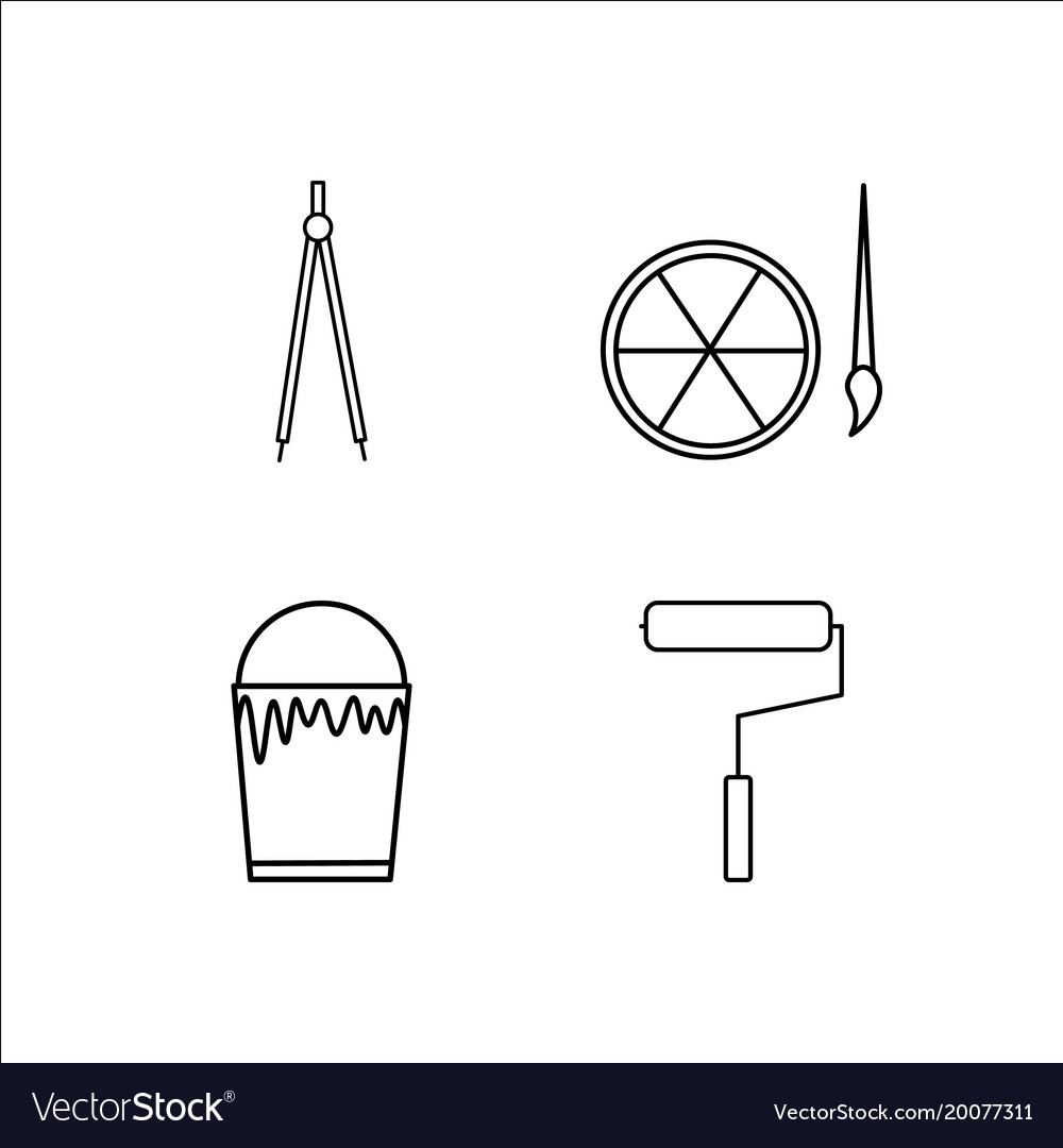 Design und Studio einfache lineare Icon-Setsimple