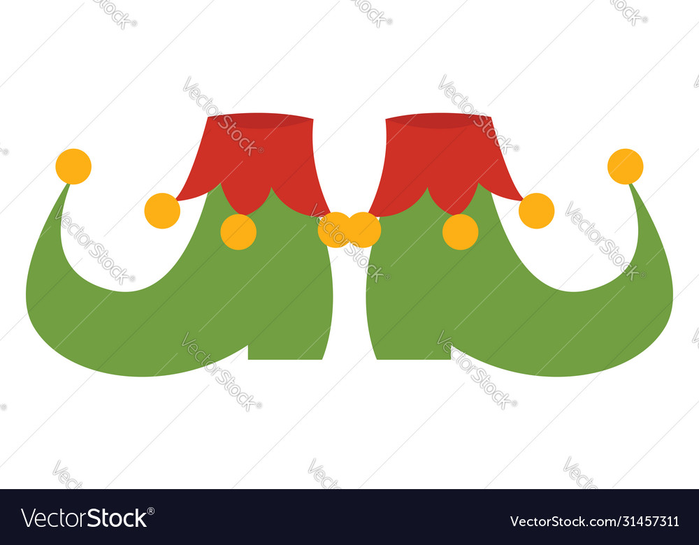 Elf shoes on white background Royalty Free Vector Image