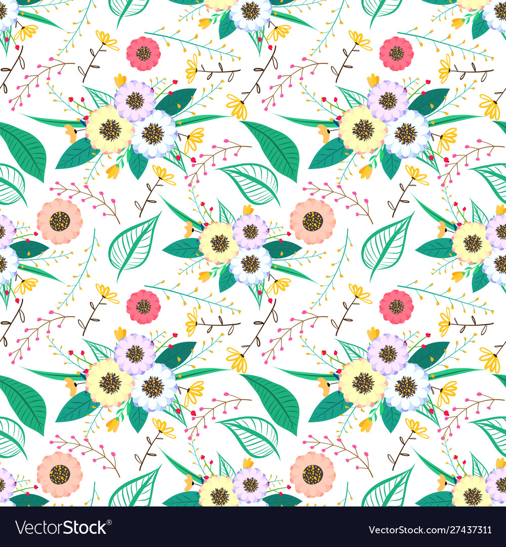 Floral Seamless Pattern - Delicate Blooms