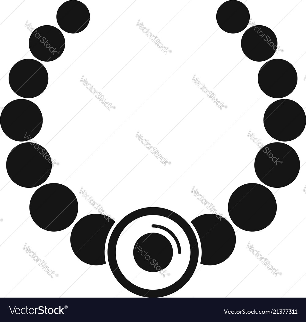 Gemstone fashion necklace icon simple style Vector Image