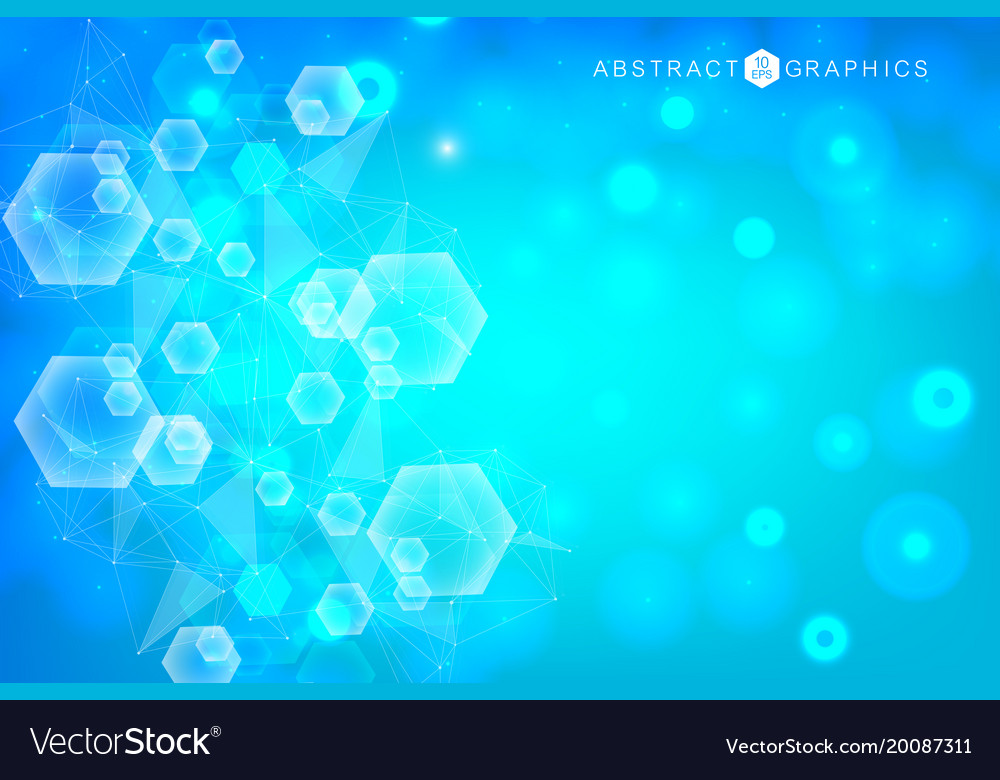Geometric abstract background with connected line