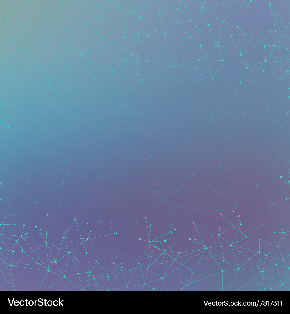 Geometric blue background molecule Royalty Free Vector Image