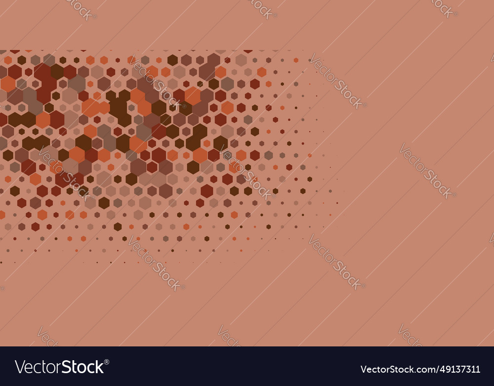 Geometric multi size hexagon with color