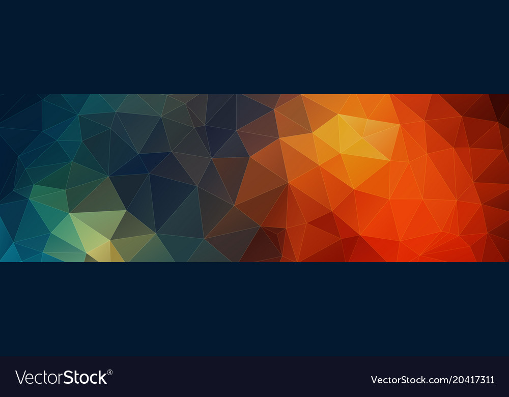 Horizontal Triangle Banner Background Royalty Free Vector
