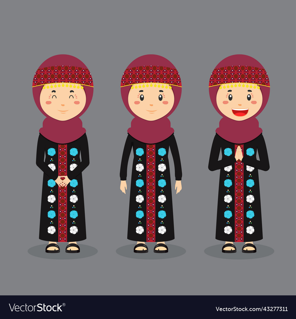 Jordania character with various expression