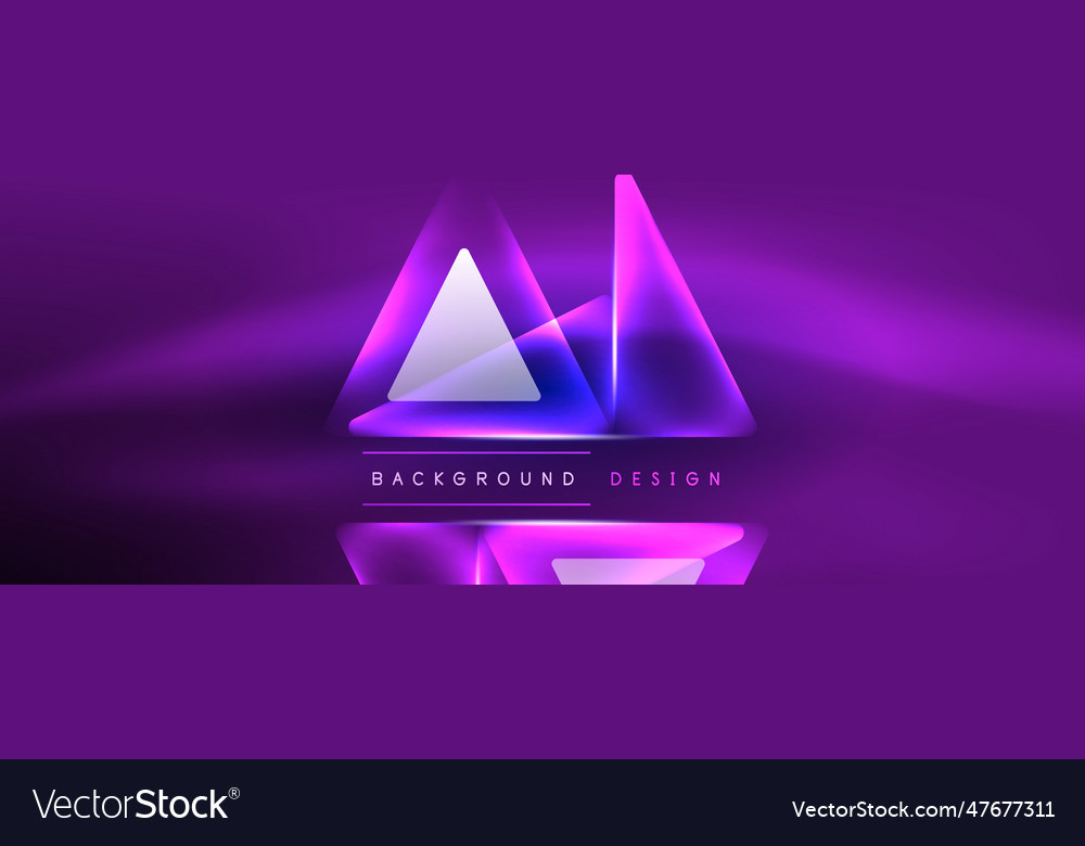 Neon lights hacking geometric background virtual vector image Neon lights hacking geometric background virtual