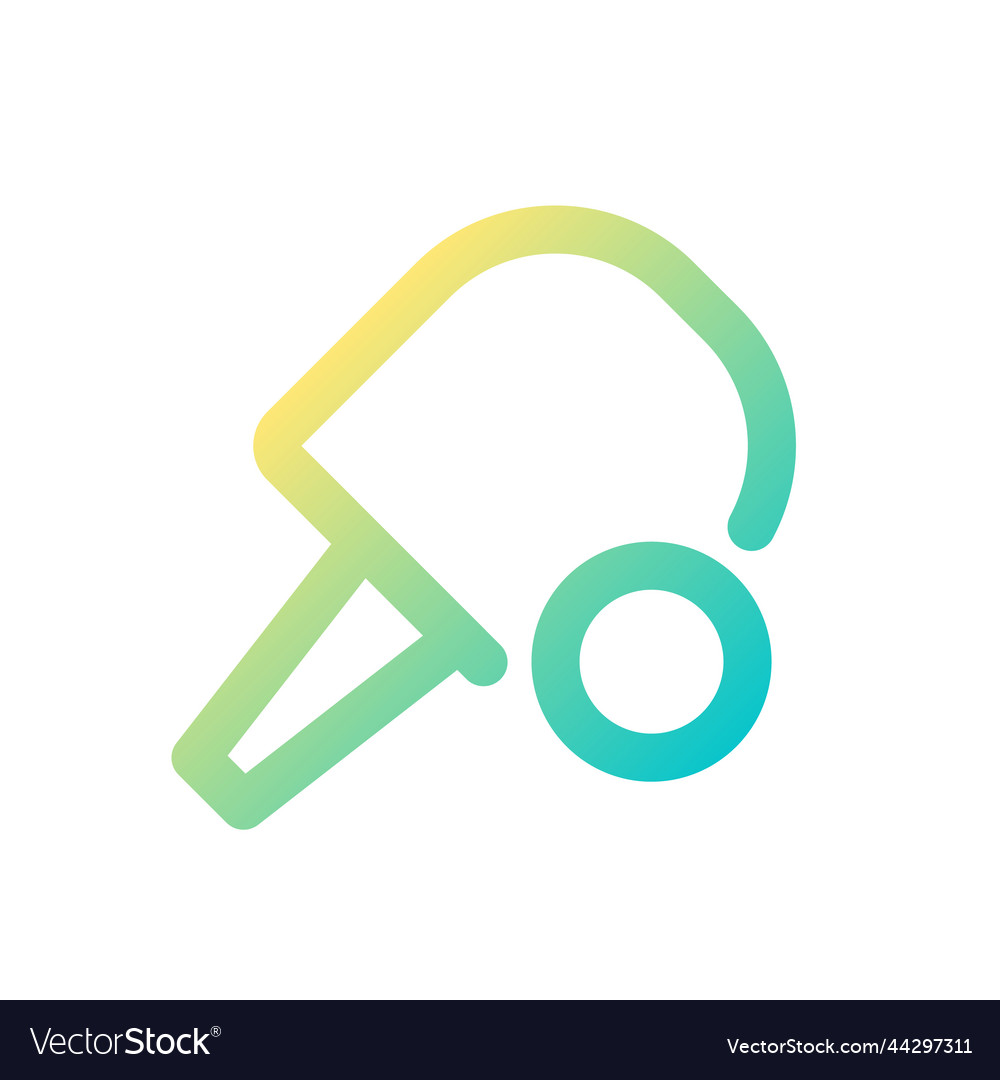 Ping pong pixel perfect gradient linear ui icon vector image Ping pong pixel perfect gradient linear ui icon