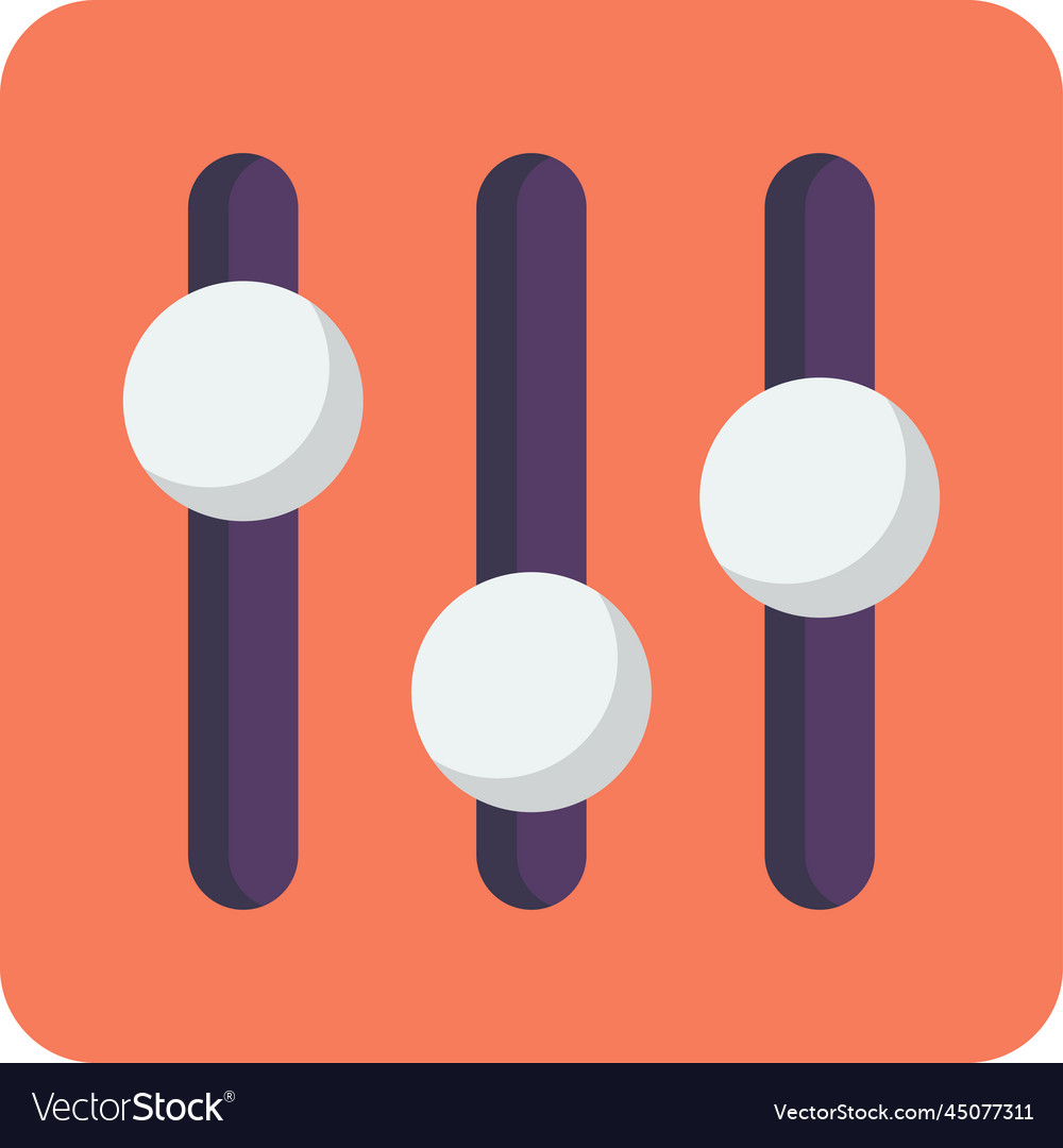 Druckknopf für Maschine im minimalen Stil Vector Image Druckknopf für Maschine im minimalen Stil