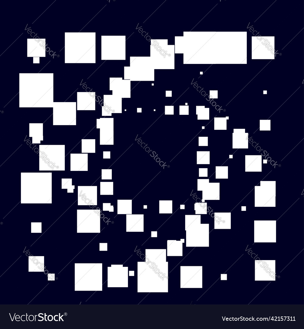 Squares random scattered shapes element