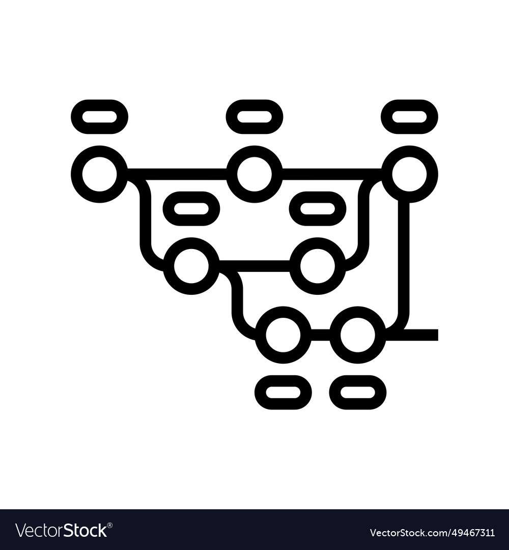 Version control software line icon Vector Image Version control software line icon