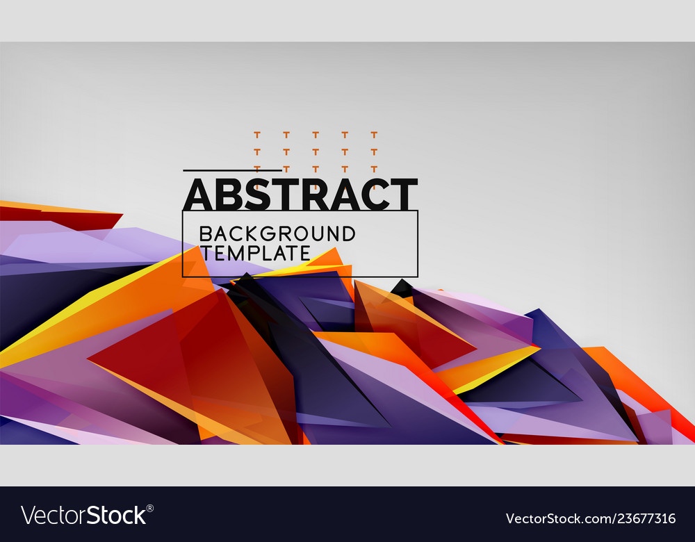 3d geometric triangular shapes abstract background Vector Image 3d geometric triangular shapes abstract background