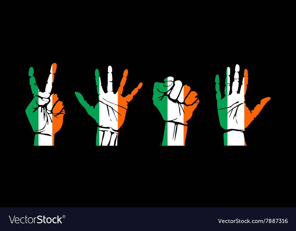 A set of hands with different gestures wrapped
