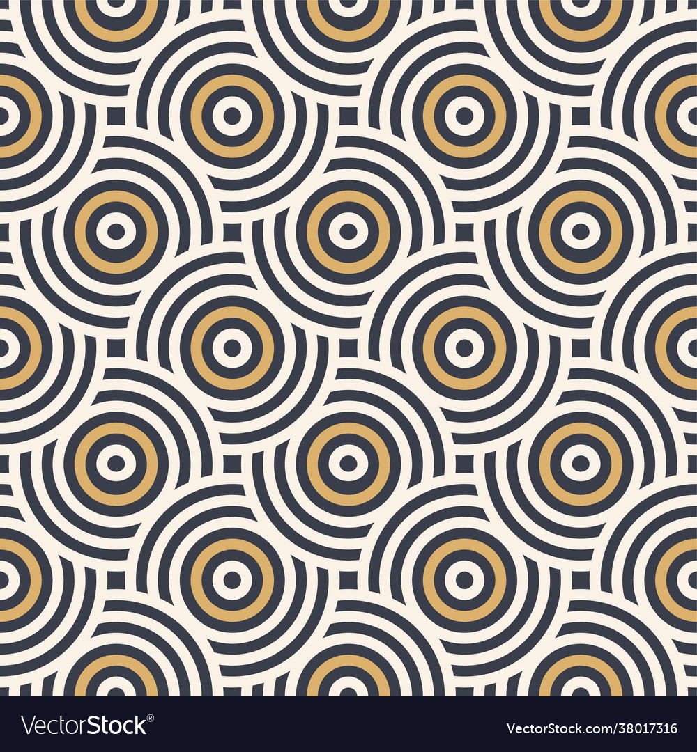 Abstract seamless pattern concentric circles vector image Abstract seamless pattern concentric circles