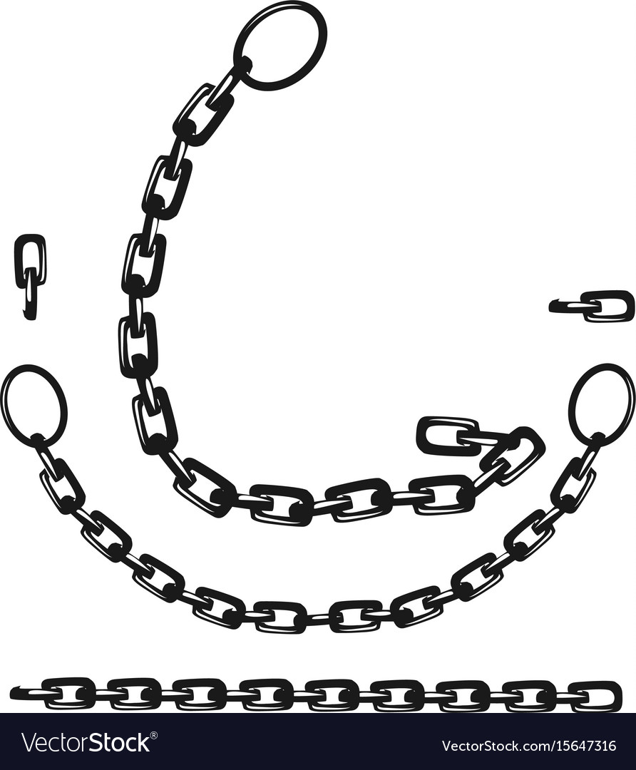 Chain set Royalty Free Vector Image - VectorStock