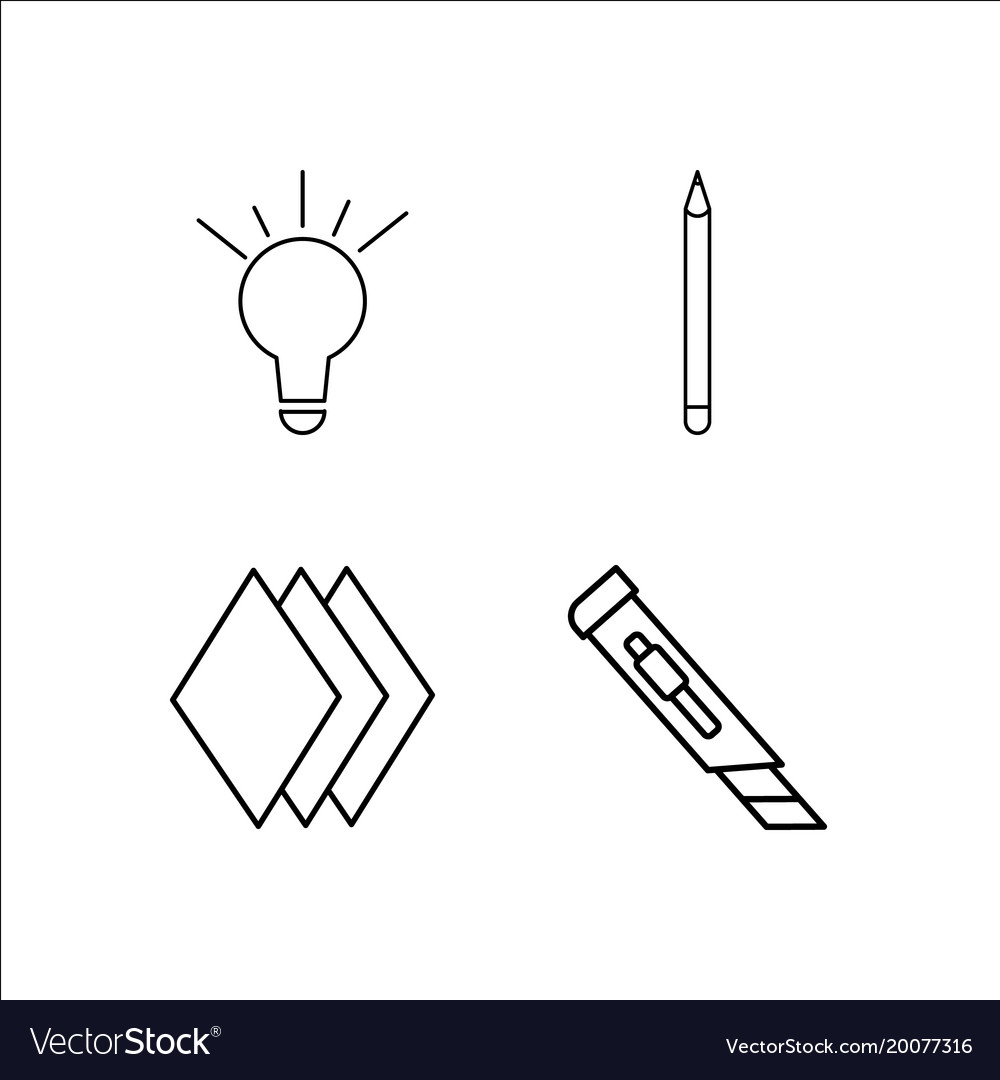 Design und Studio einfache lineare Icon-Setsimple