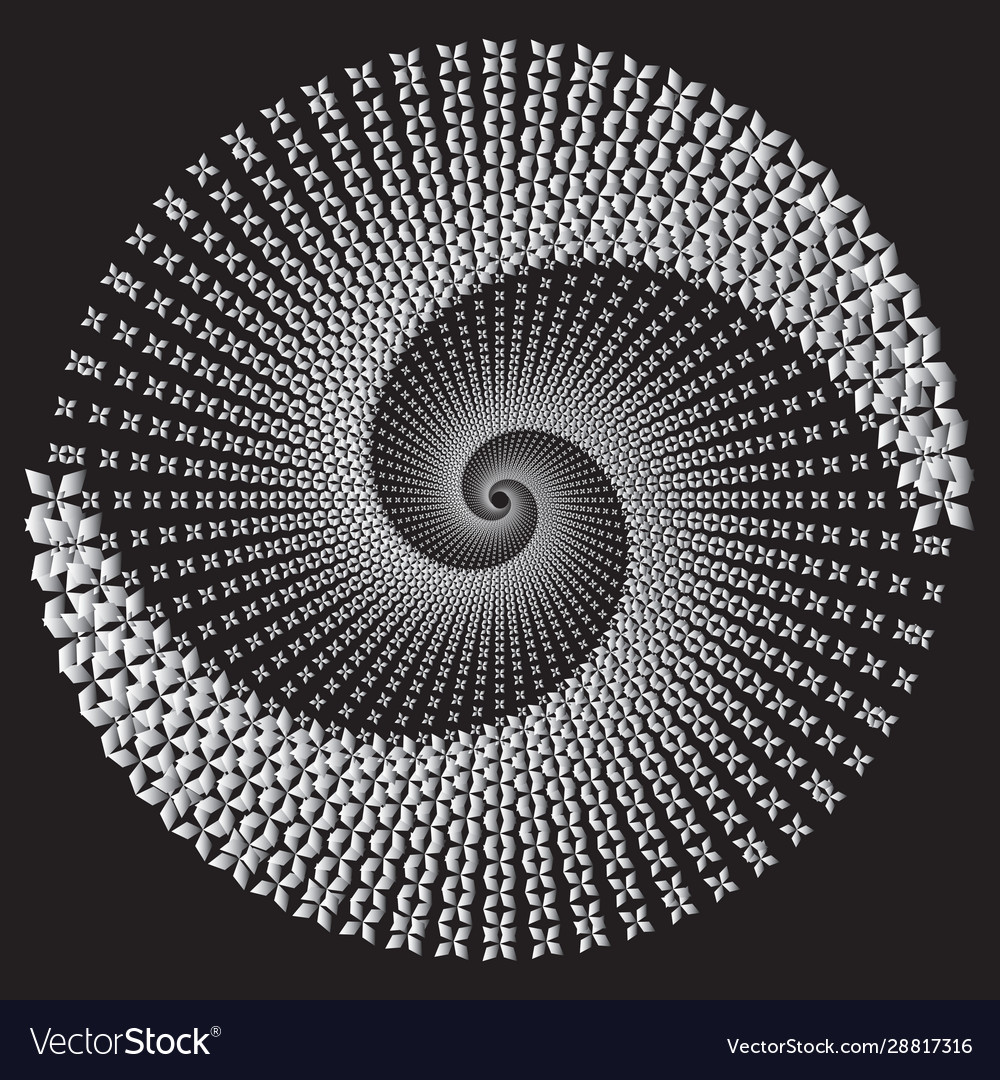 Dotted halftone spiral color pattern or texture vector image Dotted halftone spiral color pattern or texture