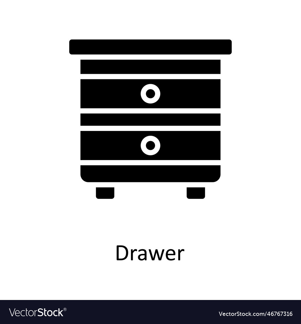 Drawer solid icons simple stock