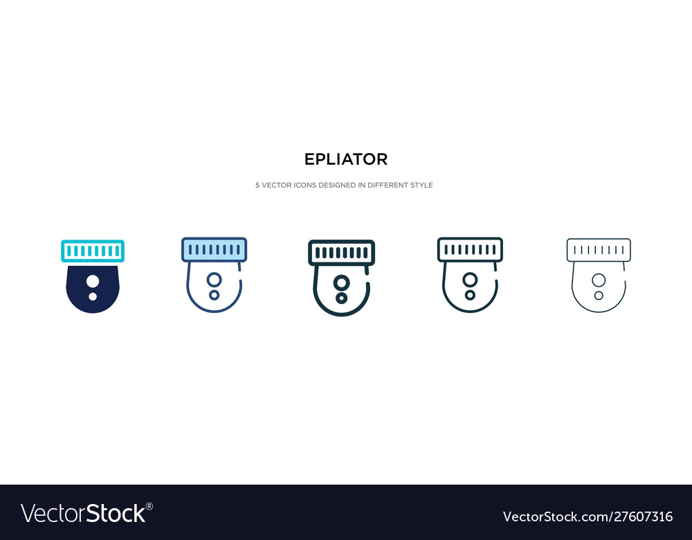 Epliator icon in different style two colored