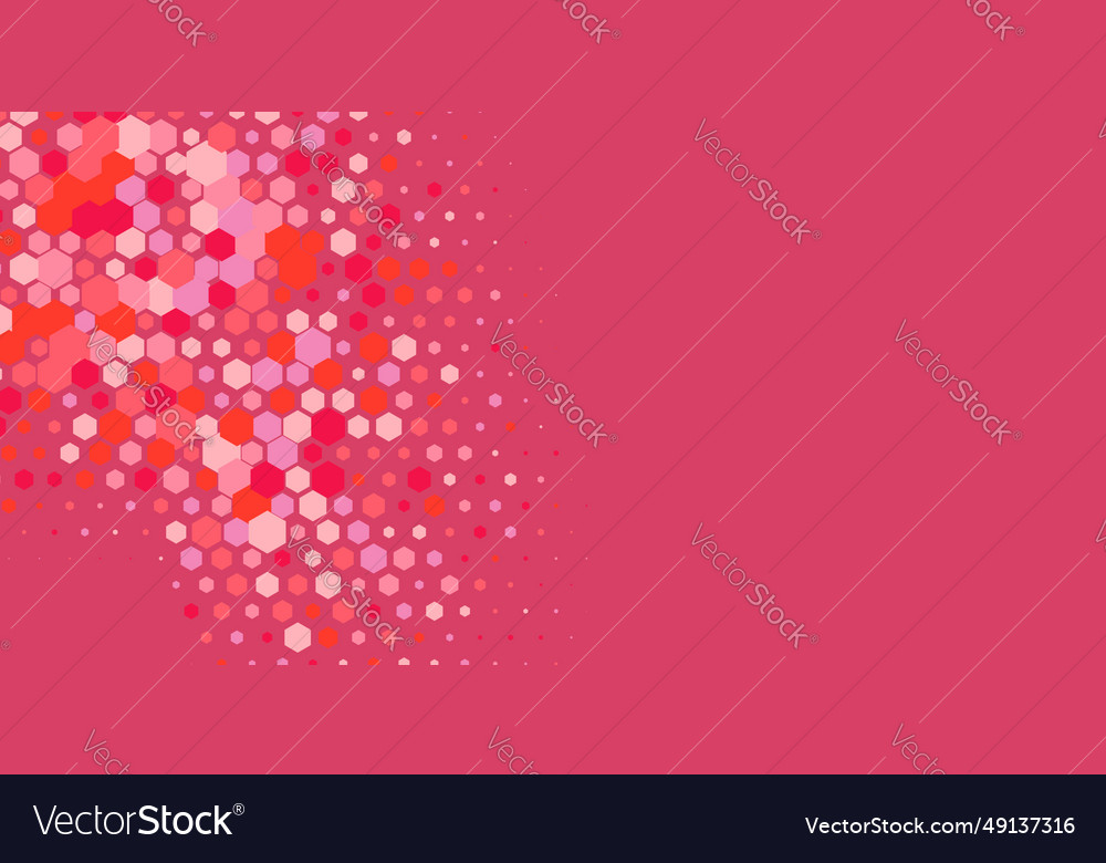 Geometric multi size hexagon with color