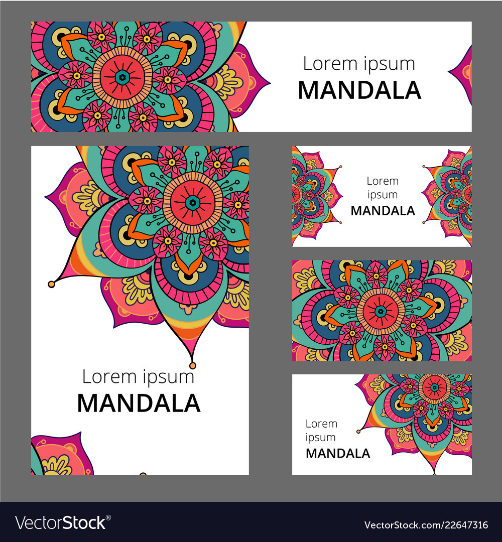 Mandala pattern design template may be used