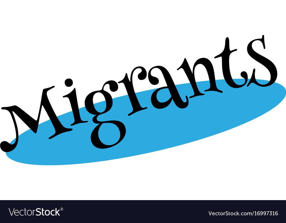 Migrants Rubber Stamp Royalty Free Vector Image