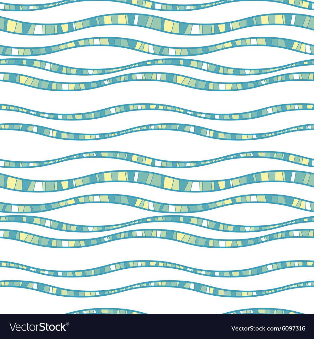 Seamless pattern of wavy lines