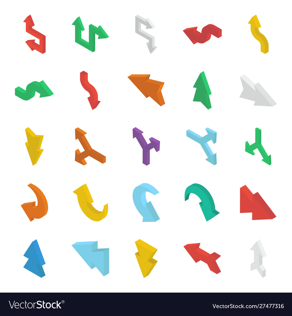 Set arrows isometric