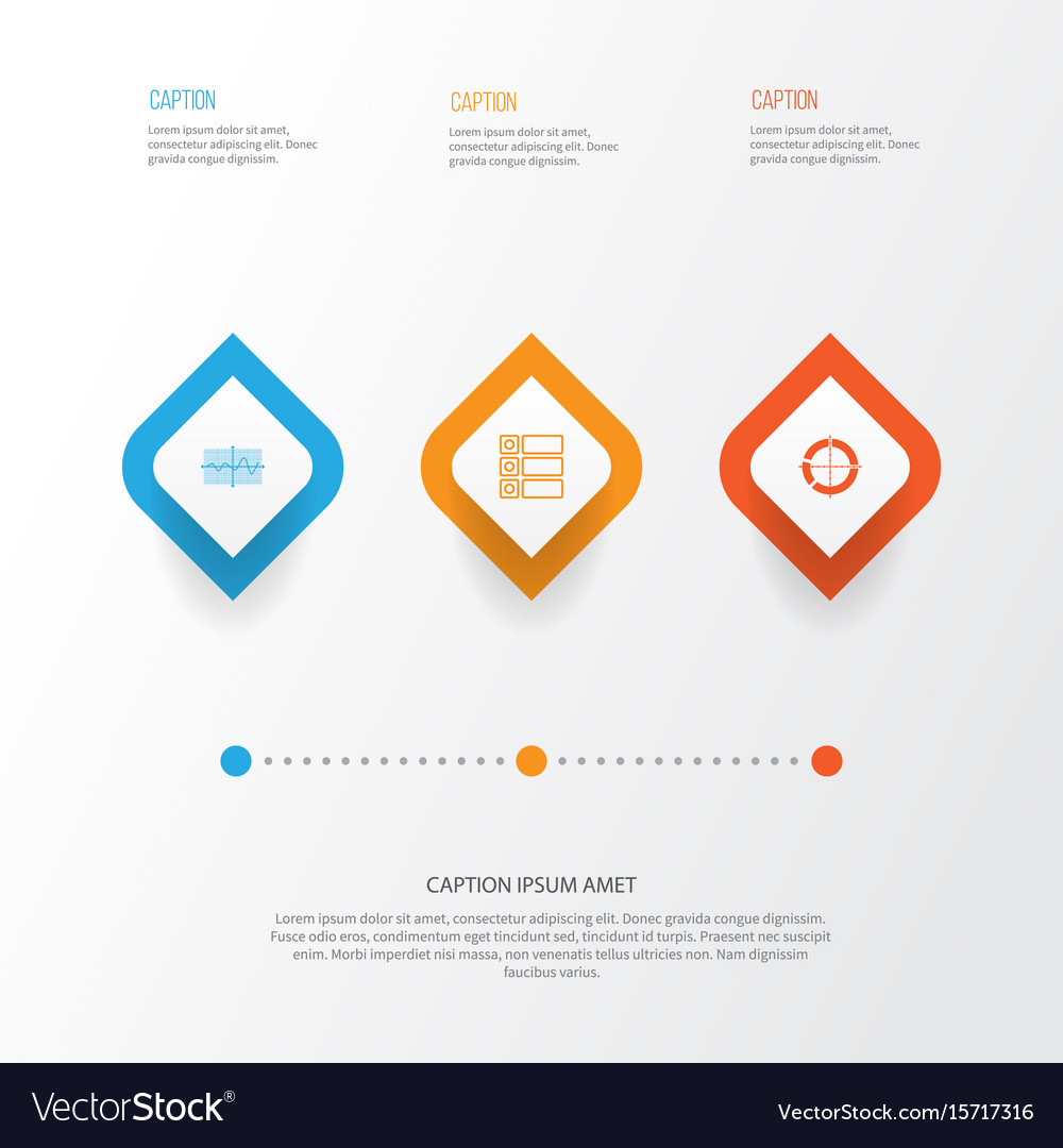 Set of graphs diagrams and statistics icons