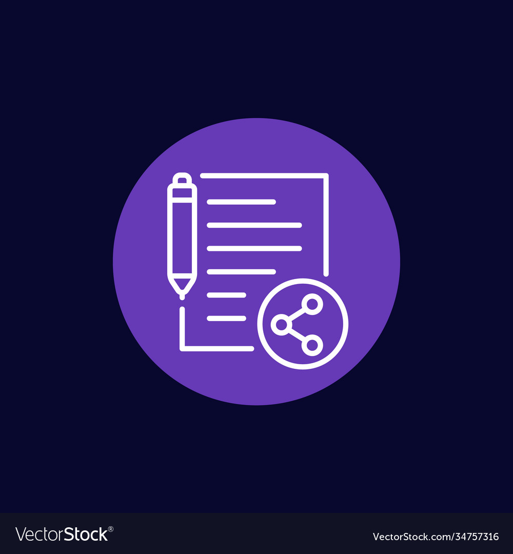Shared document edit line icon