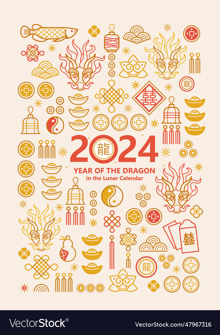 Square card pattern with outline symbols vector image Square card pattern with outline symbols