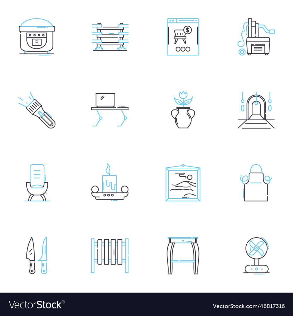 Web-Design lineare Icons setzen responsive Benutzer