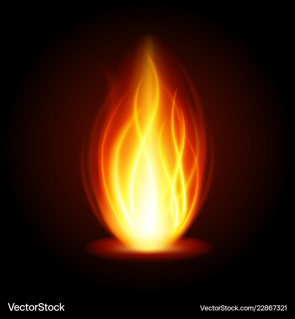 Abstract Flame Fire Graphic Royalty Free Vector Image
