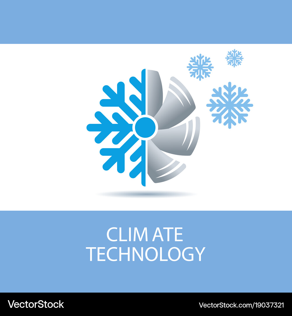 Air conditioner icon flat design Royalty Free Vector Image