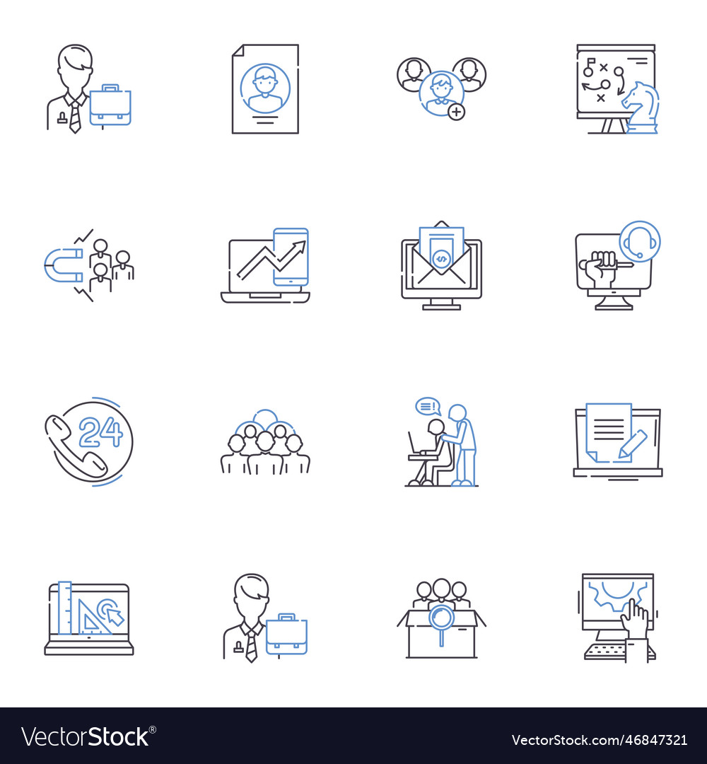 Convokation Line Icons Sammlung Zeremonie Vector Image Convokation Line Icons Sammlung Zeremonie